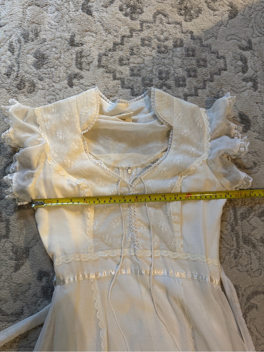 Gunne Sax Lace Maxi Dress - Picture 6 of 7